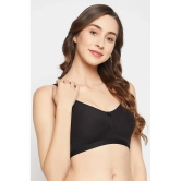 Clovia Pack of 1 Cotton Non Padded Womens T-Shirt Bra ( Black ) BR3007P13 - None