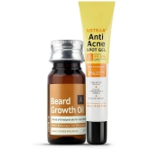 Ustraa Anti Acne Spot Gel - 15ml & Beard Growth Oil - 35 ml