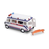 THRIFTKART - Ambulance Toy with Openable Tail Gate Detachable Stretcher Pull Back Action, White - White