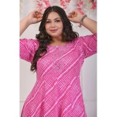 Swasti Cotton Blend Printed Anarkali Womens Kurti - Pink ( Pack of 1 ) - None