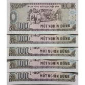 Hop n Shop - Vietnam 1000 Dong Serial 5 Gem UNC 5 Paper currency & Bank notes