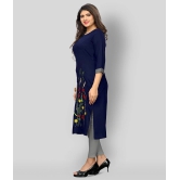 Vbuyz - Blue Rayon Womens Straight Kurti - 3XL