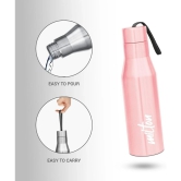 Milton Super 750 Stainless Steel Water Bottle Set of 4, 650 ml Each, Light Pink - Multicolour