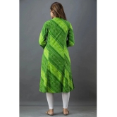 Lee Moda - Green Cotton Womens Front Slit Kurti ( Pack of 1 ) - None