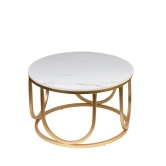 U Shape Golden Coffee Table-Gold