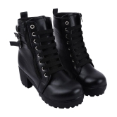 Shoetopia - Black Women''s Ankle Length Boots - None