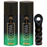 ST.JOHN Cobradorant Sport 150ml*2 & Cobra 15ml Deodorant Spray & Perfume for Men (315ml) Pack of 3