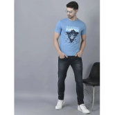 Dollar Cotton Blend Regular Fit Printed Half Sleeves Mens T-Shirt - Blue ( Pack of 1 ) - None