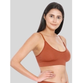 ILRASO - Brown Cotton Blend Removable Padding Women's Everyday Bra ( Pack of 1 ) - None