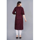 SIPET - Coffee Rayon Womens Straight Kurti ( Pack of 1 ) - None