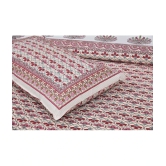 Uniqchoice - Pink Cotton Double Bedsheet with 2 Pillow Covers - Pink