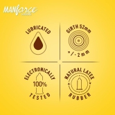 MANFORCE Overtime Orange & Pineapple 3in1 (Ribbed Contour Dotted) Condoms - 10s (Pack of 2) Condom (Set of 2 20 Sheets)