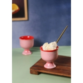 Pink Ice Cream Goblet-Set of four