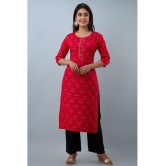 Doriya Red Rayon Kurti With Palazzo - Stitched Suit - None