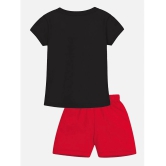 Trampoline Black & Red Cotton Blend Girls Top With Shorts ( Pack of 1 ) - None