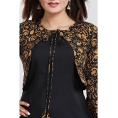 Meher Impex - Black Crepe Womens Jacket Style Kurti ( Pack of 1 ) - None