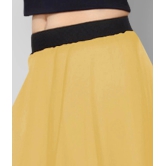 Sttoffa - Yellow Georgette Womens A-Line Skirt ( Pack of 1 ) - 38