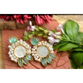 Jasmine Turquoise mother of pearl studs earrings