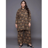 Tissu Brown Printed Palazzo Top Set - None