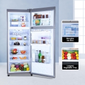 Godrej 308 L 2 Star Fully Convertible With Nano shield Technology Inverter Frost Free Double Door Refrigerator (RF EON 331B HCIT ST RH, Steel Rush)