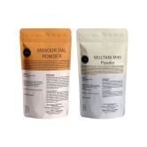 Vedicine Masoor Dal Powder (RED LENTILS) and Multani Mitti Powder For Face and Skin (200 g)