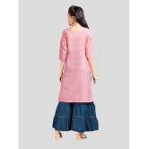 Aarika Peach Cotton Girls Kurta and Sharara Set ( Pack of 1 ) - None