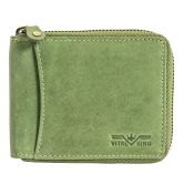 Vital King Men Trendy, Formal Green Genuine Leather RFID Wallet  (7 Card Slots)