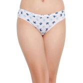 Clovia White Cotton Printed Womens Bikini ( Pack of 1 ) - None