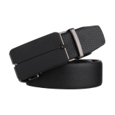 Zacharias - Black Leather Mens Casual Belt ( Pack of 1 ) - None