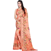 LEELAVATI - Orange Crepe Saree With Blouse Piece ( Pack of 1 ) - Orange