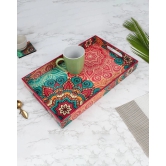 Traditional Multicolour Tray with Handle