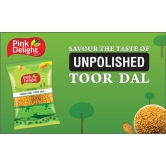 Pink Delight Unpolished Arhar Daal / Tur Daal, 500g Pack