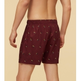 Savanna Cotton Boxers Hornbill Maroon M