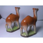 Peengan  Vintage Ceramic Camel Figurines - Set of 2