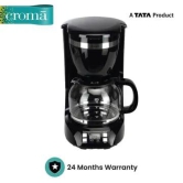 Croma 900 Watt 10 Cups Manual Espresso Coffee Maker with Keep Warm Function (Black)