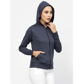 Uzarus Cotton Navy Hooded Sweatshirt - None