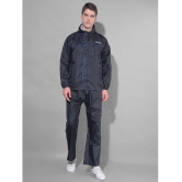 Dollar Black Polyester Mens Rain Suit ( Pack of 1 ) - 2XL