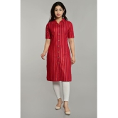 Glorious - Red Rayon Women's Front Slit Kurti ( Pack of 1 ) - M