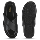 Liberty - Black Men's Leather Slipper - None