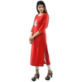 AMIRA'S INDIAN ETHNICWEAR - Red Linen Women's Stitched Salwar Suit ( ) - XXL