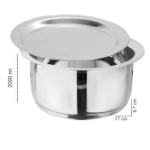 Stainless Steel Patila/Tope/Tasla  with Capsulated Induction bottom and SS Lid. Set of 3 (2L/2.5L/3 L)