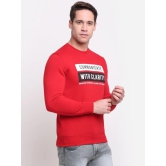 Rodamo  Men Red Printed Sweatshirt