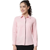 ALL WAYS YOU Womens Casual Office Wear Solid Pink Formal Shirt for Women  XXL