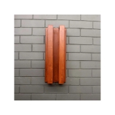 BARISH-Towel Holder | Wall Mount Towel Holder Organiser | Handcrafted with Rubberwood | Superior Finish & Unique Contemporary Design | 13 x 20 x 53CM  - Tobacco Brown