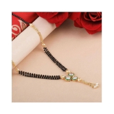 SILVER SHINE Traditional Gold Plated Designer Pandent Mangalsutra For Women - Golden