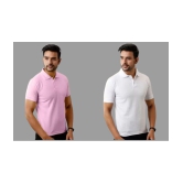 SKYRISE - Multicolor Cotton Blend Slim Fit Men's Polo T Shirt ( Pack of 2 ) - None