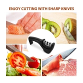 KP Mart Manual Knife Sharpener 3 Stage Sharpening Tool for Ceramic Knife and Steel Knives. - Multicolor