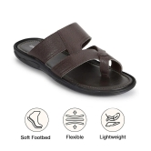 UrbanMark Brown Mens Thong Flip Flop - None