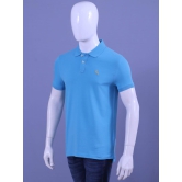 Men's Blue Embroidery Polo T-Shirt