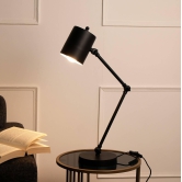 BOOK BOOM STUDY TABLE LAMP - BLACK, MODERN SCANDINAVIAN DESIGN, PREMIUM METALLIC FINISH STUDY DESK LAMP, ELEGANT SWIVELS-Dove Grey